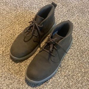Kids UGG brand lace up gray shoes
